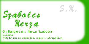 szabolcs merza business card